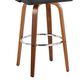LumiSource Dahlia Swivel Bar Stool with Black Upholstery in Walnut and Chrome (Set of 2), , large