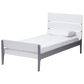 Baxton Studio Nereida Twin Platform Bed in White/Grey, , large