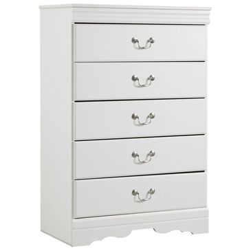 Signature Design by Ashley Anarasia 5 Drawer Chest in White, , large