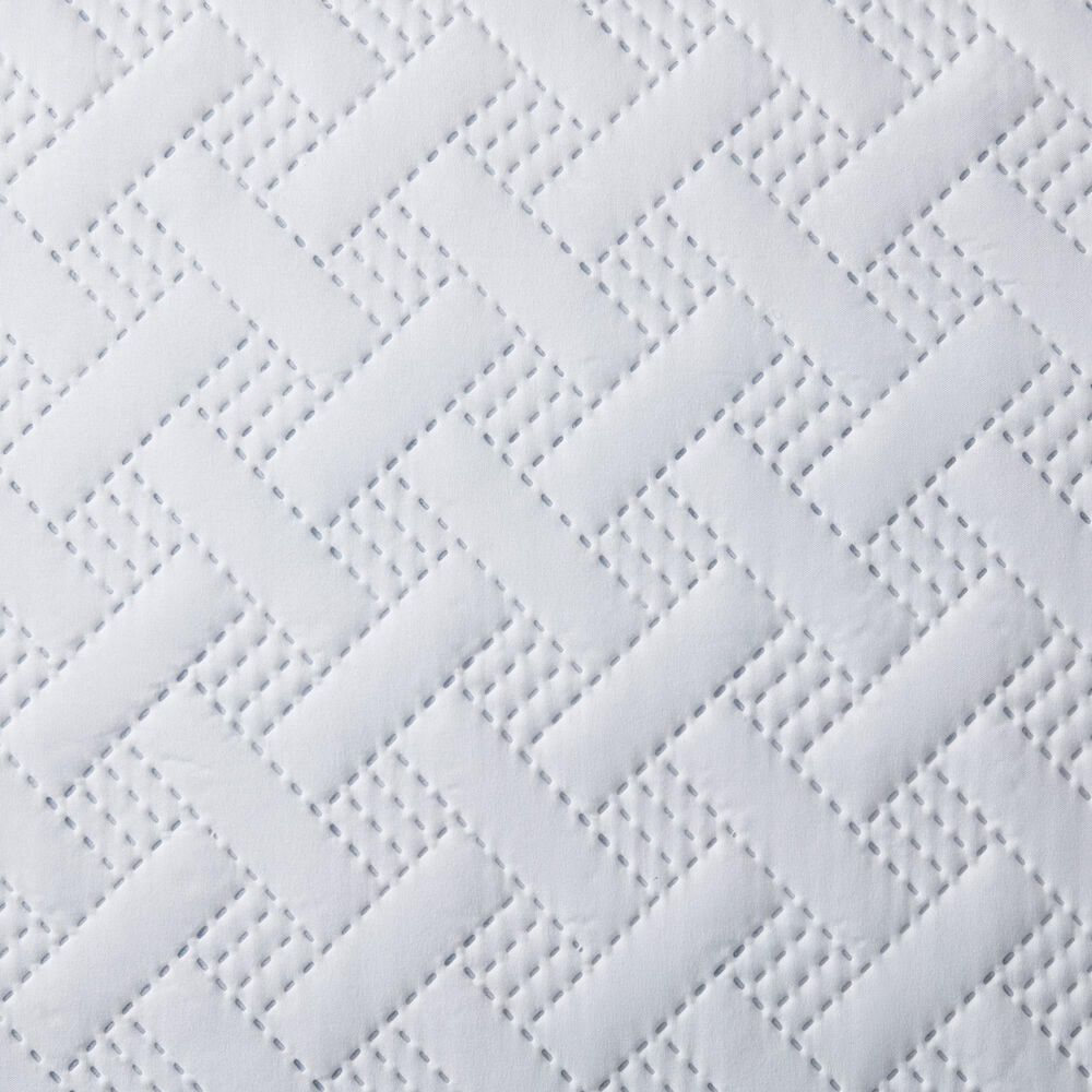 Trade Linker 3-Piece King Basket Pinsonic Quilt Set in White, , large