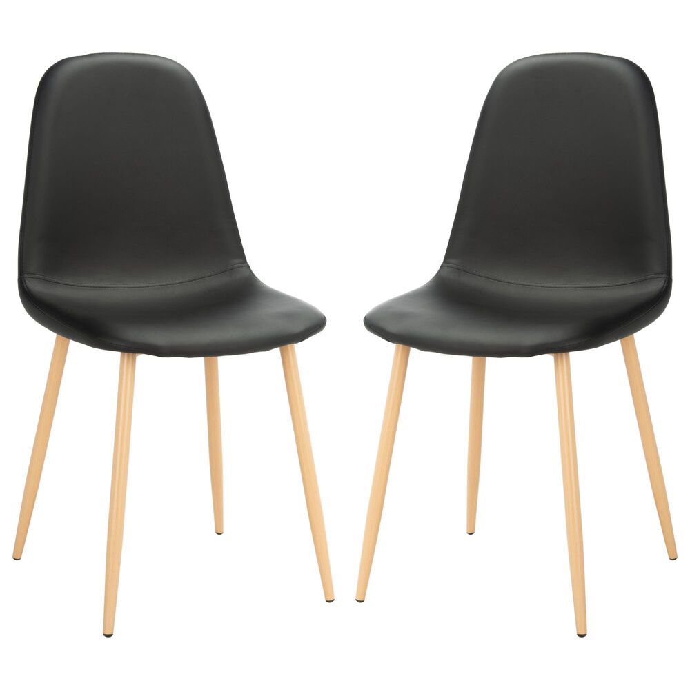 Safavieh Blaire Dining Chair in Black (Set of 2), , large
