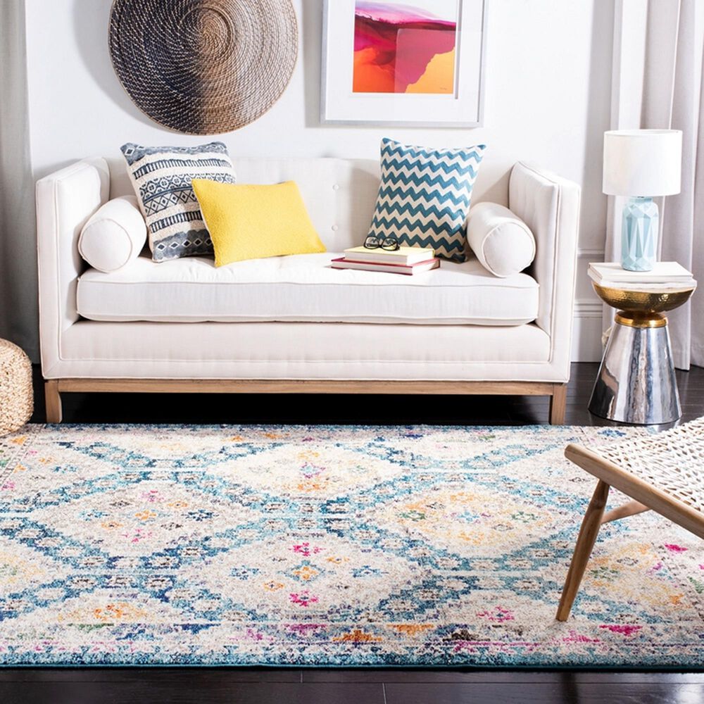 Safavieh Madison MAD418N 4&#39; x 6&#39; Dark Blue and Yellow Area Rug, , large