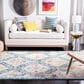 Safavieh Madison MAD418N 4" x 6" Dark Blue and Yellow Area Rug, , large