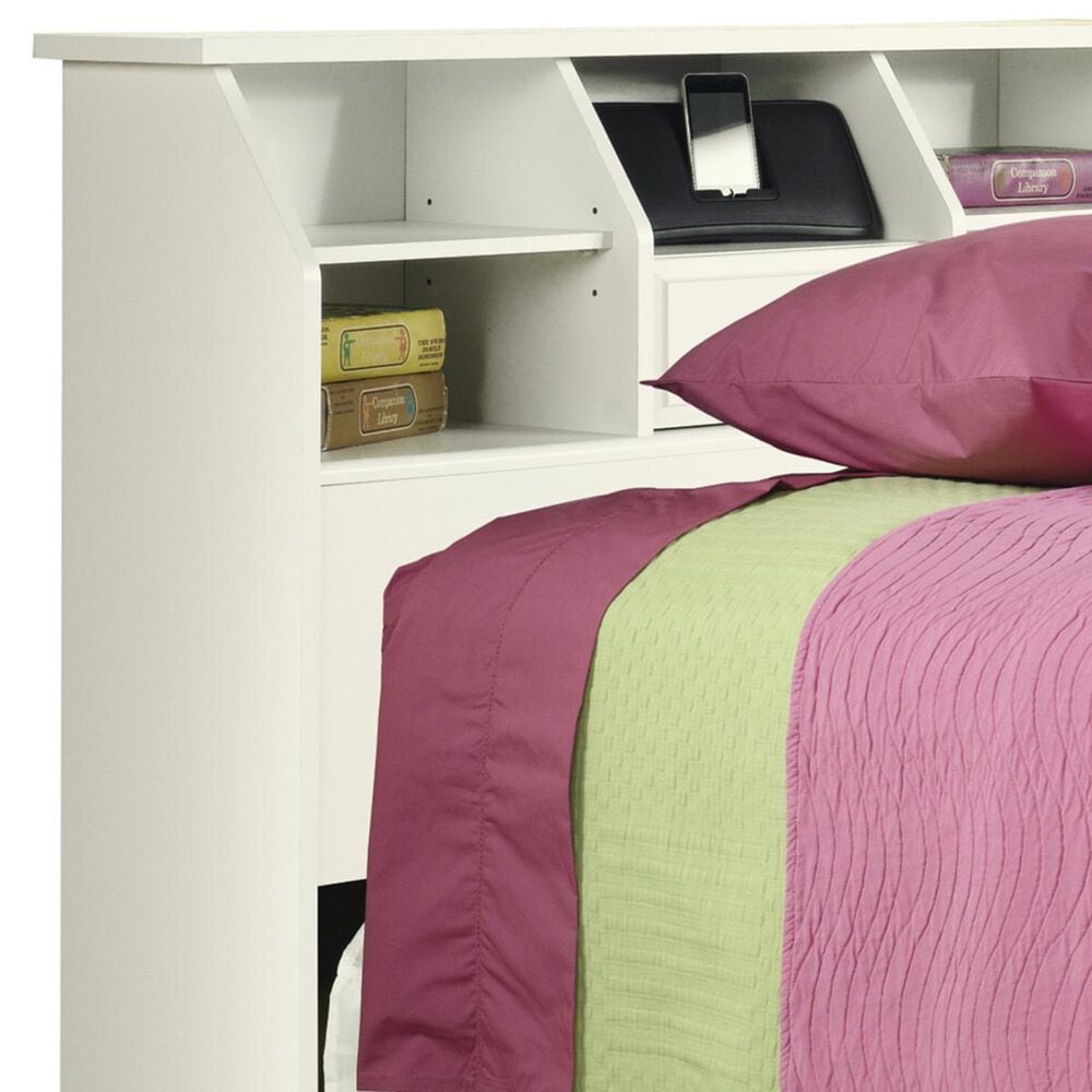 Sauder Shoal Creek Twin Bookcase Headboard in Soft White, , large