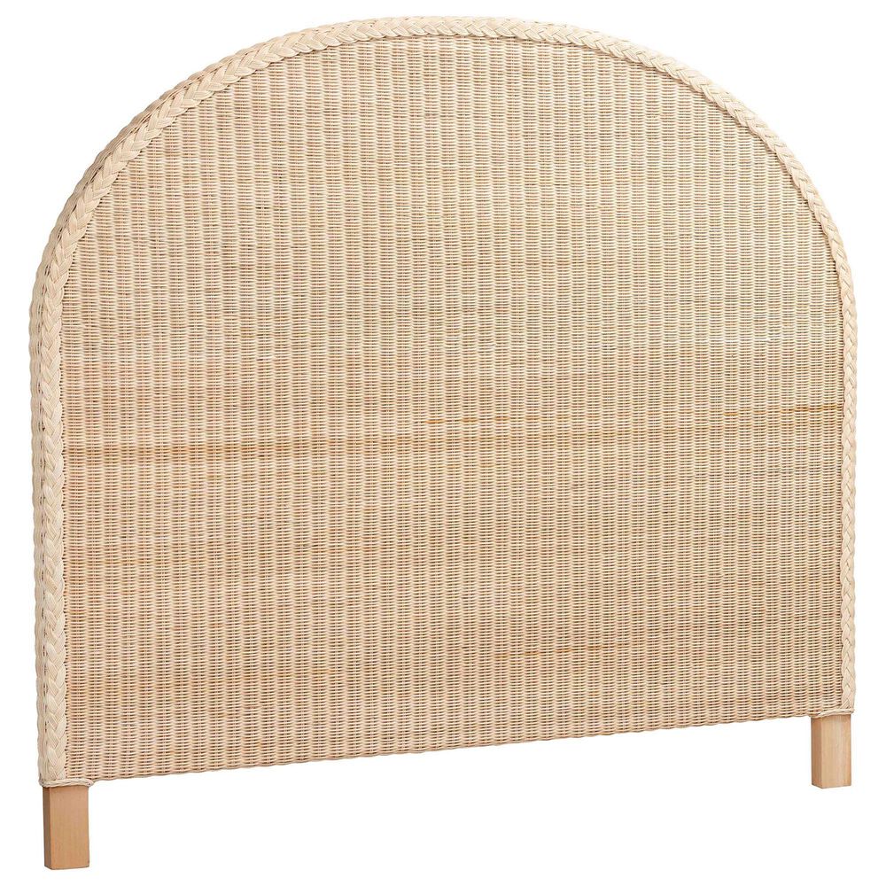 Baxton Studio Lanica Japandi King Standalone Headboard in Pale Brown, , large