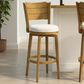 Armen Living Winsley Swivel Bar Height Stool in Amber Glow, , large