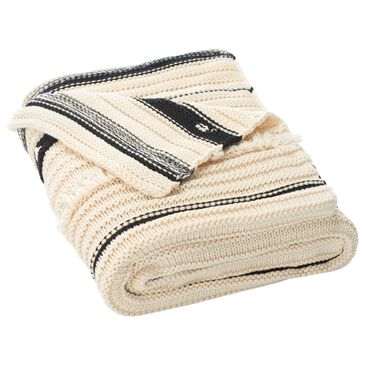 Safavieh Calyx 50" x 60" Throw in Beige and Black, , large