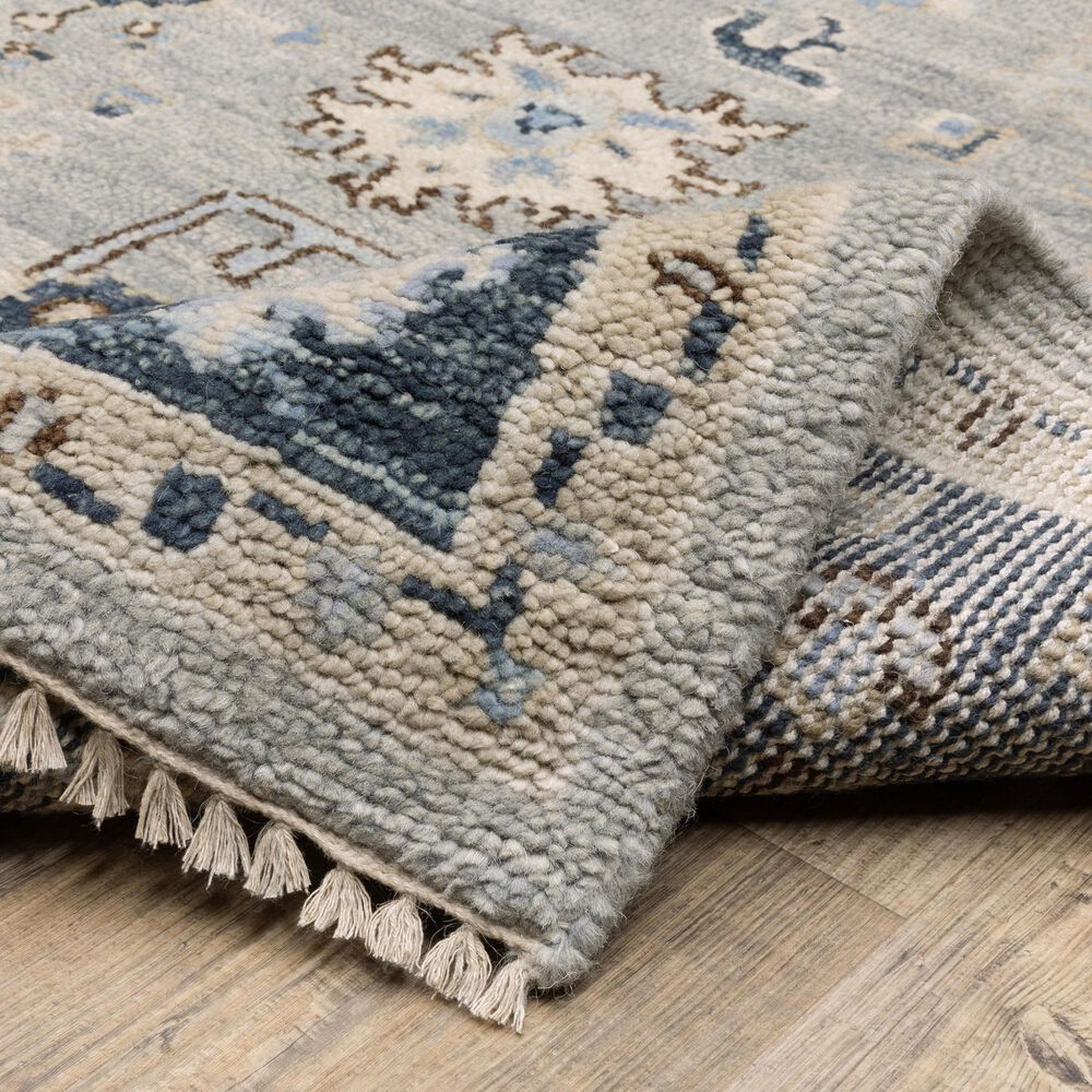 Oriental Weavers Majorca MAJ05 Grey and Blue 9&#39; x 12&#39; Area Rug, , large