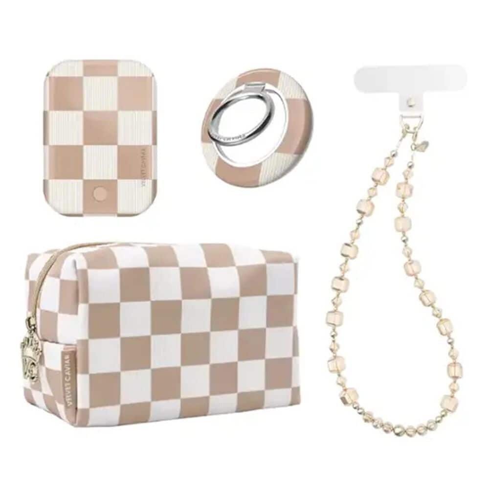 Velvet Caviar Phone Accessories Gift Set in Nude Vibe Checker, , large