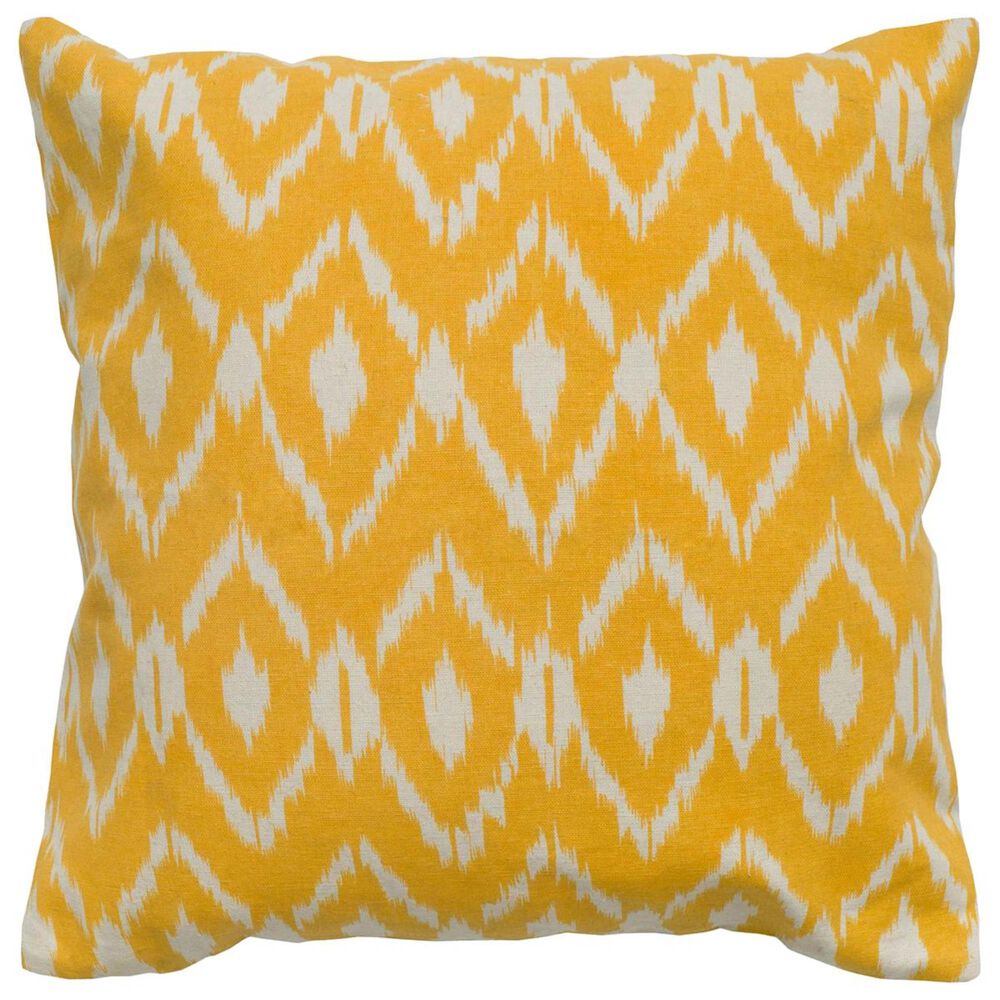 Rizzy Home 18" x 18" Down Pillow in Dark Yellow, , large