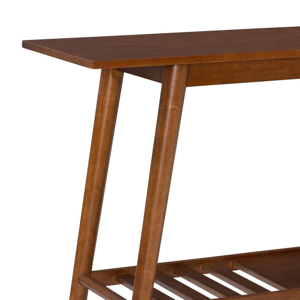 Linon Home Decor Charlotte Console Table in Warm Walnut, , large