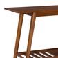 Linon Home Decor Charlotte Console Table in Warm Walnut, , large