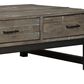 Oxford Furniture Power Reclining Sofa with Power Headrest and Coffee Table in Grayish Brown, , large