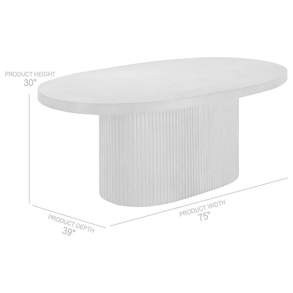 Blue River Wave Dining Table in Grey - Table Only, , large