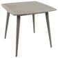 HOMLUX Outdoor Square Acacia Wood Dining Table with Straight Legs in Gray - Table Only, , large