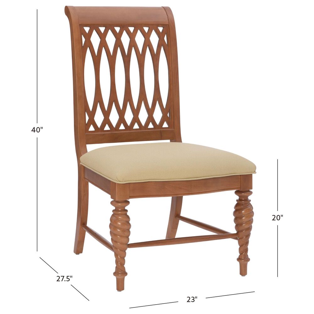 Linon Home Decor Mercer Side Chair in Warm Brown, , large