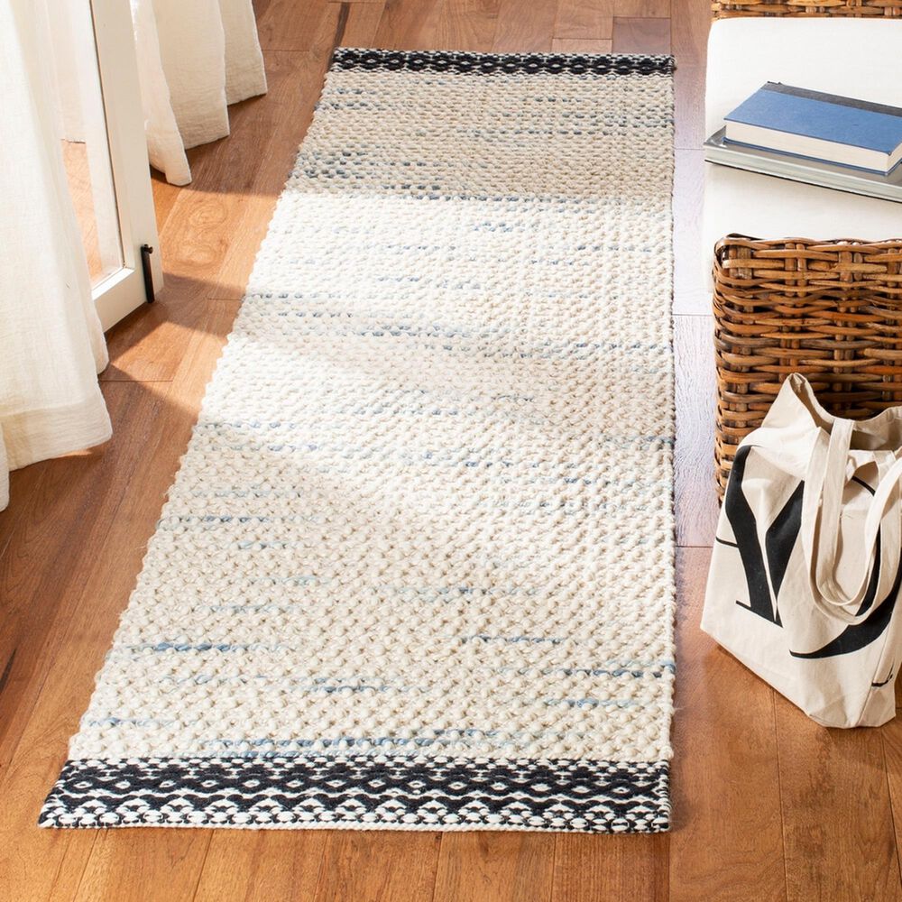 Safavieh Natura NAT106Z 2&#39;3&quot; x 8&#39; Black and Ivory Runner, , large