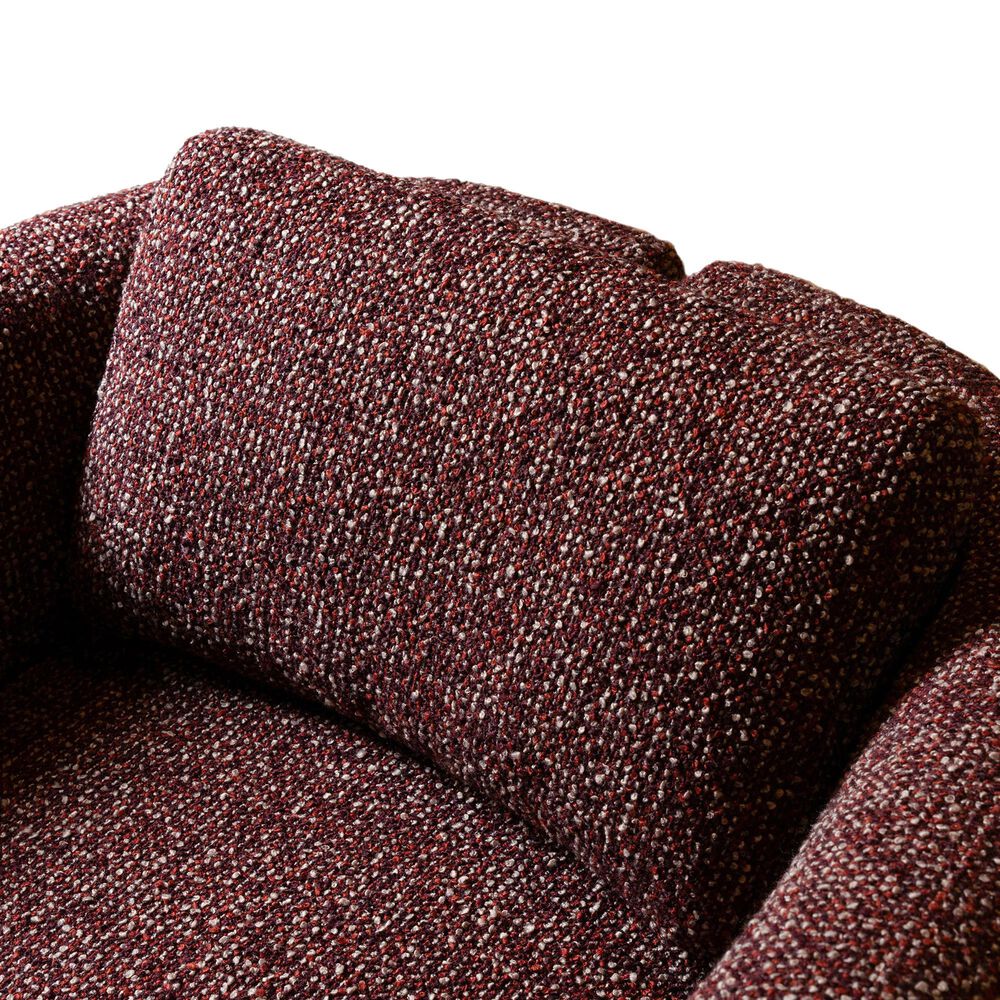 Furniture of America Premier Accent Chair in Burgundy Tweed, , large