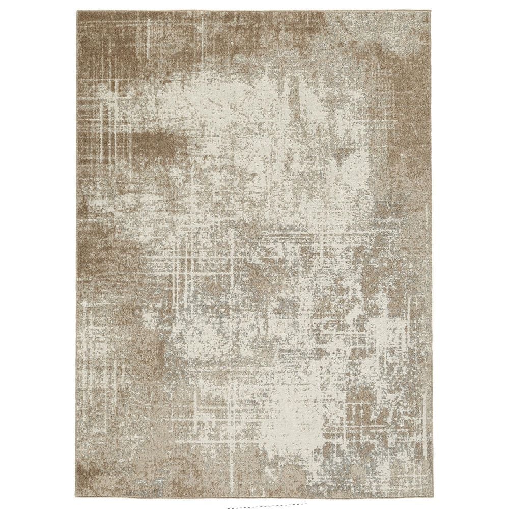 Ashley Grifflain 5"1" x 7" Tan, Brown and Gray Area Rug, , large