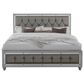 Global Furniture USA Riley King Tufted Panel Bed in Silver, , large