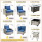 HOMLUX 10-Piece Modular Patio Conversation Set in Navy Blue, , large