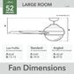 Hunter Sea Point 52" Outdoor Ceiling Fan with LED Lights in Matte Silver, , large