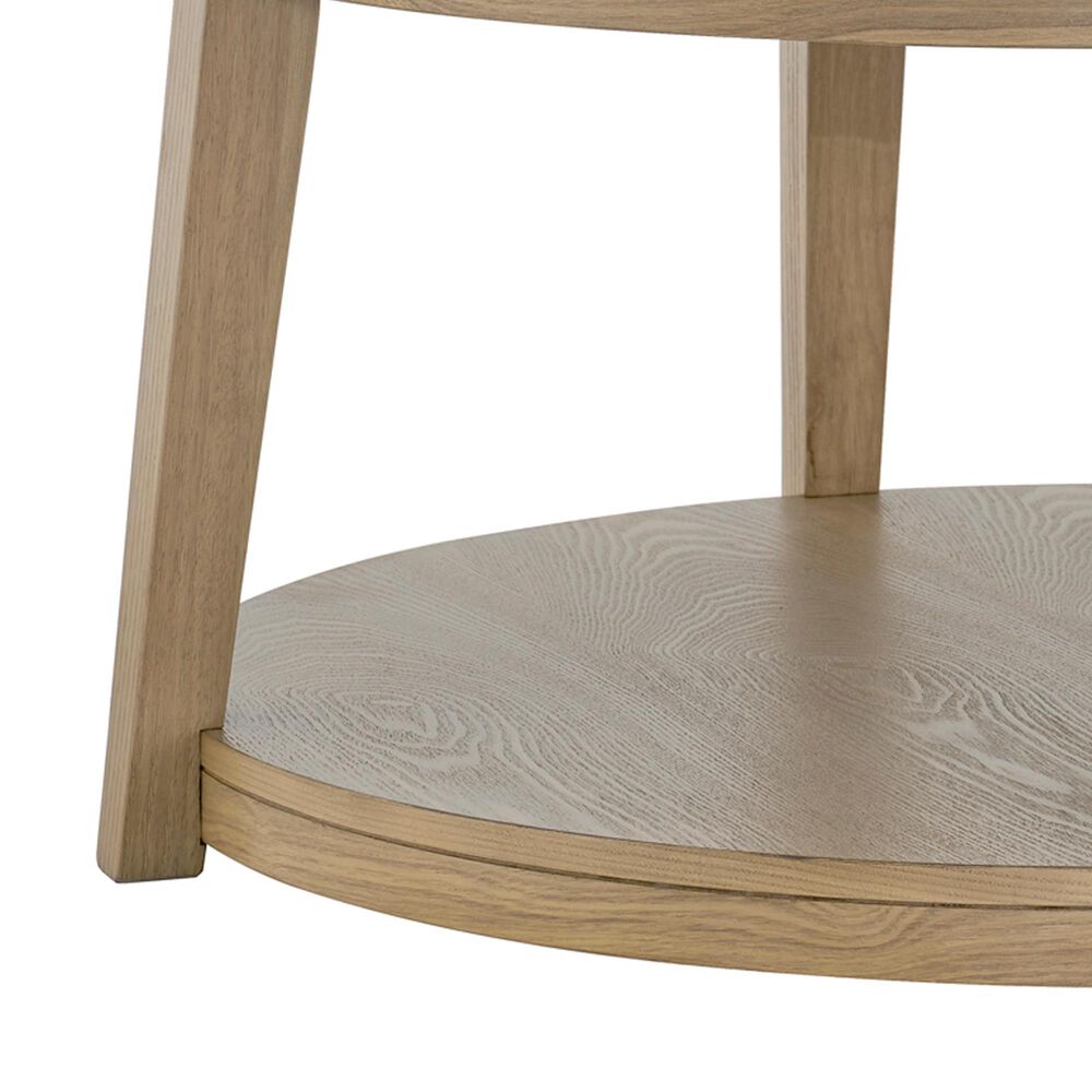 Crystal City Vida Cocktail Table with Casters in Burnished Blonde and White, , large