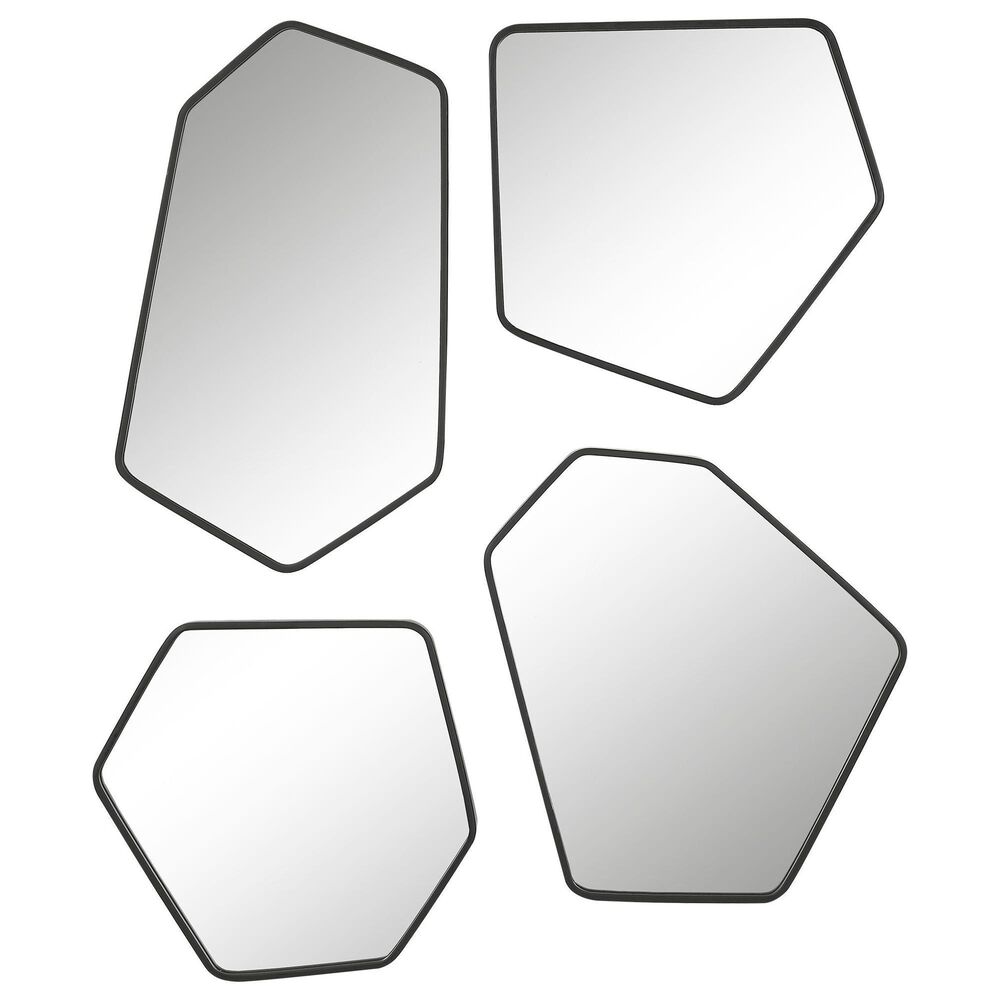 Uttermost Linneah Mirror in Black (Set of 4), , large