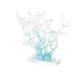 Maple and Jade Coral Ombre Decorative Sculpture with Base in Blue and Clear, , large