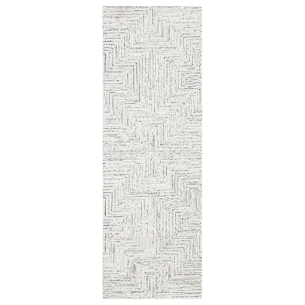 Safavieh Micro-Loop MLP176F 2"3" x 7" Light Grey and Ivory Runner, , large