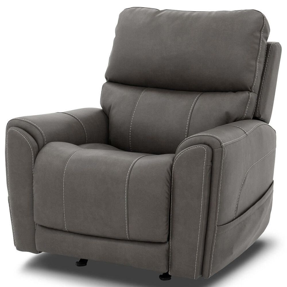 Flexsteel Carter Power Rocking Recliner in Smoke, , large