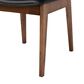 Baxton Studio Afton Side Chair with Black Faux Leather in Walnut Brown (Set of 2), , large