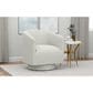 Emerald Home Furnishings Brylee Swivel Accent Chair in White, , large