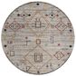 Safavieh Adirondack ADR208F 6" Round Light Grey and Red Area Rug, , large
