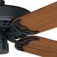 Hunter Original 52" Outdoor Ceiling Fan with Teak Blades in Matte Black, , large