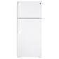 GE Appliances 16.6 Cu. Ft. Top-Freezer Frost Free Refrigerator in White, , large