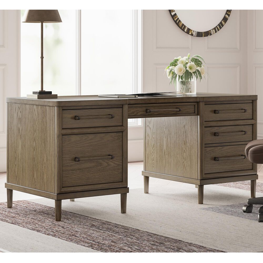 Ashley Roanhowe 68&quot; Writing Desk in Brown, , large