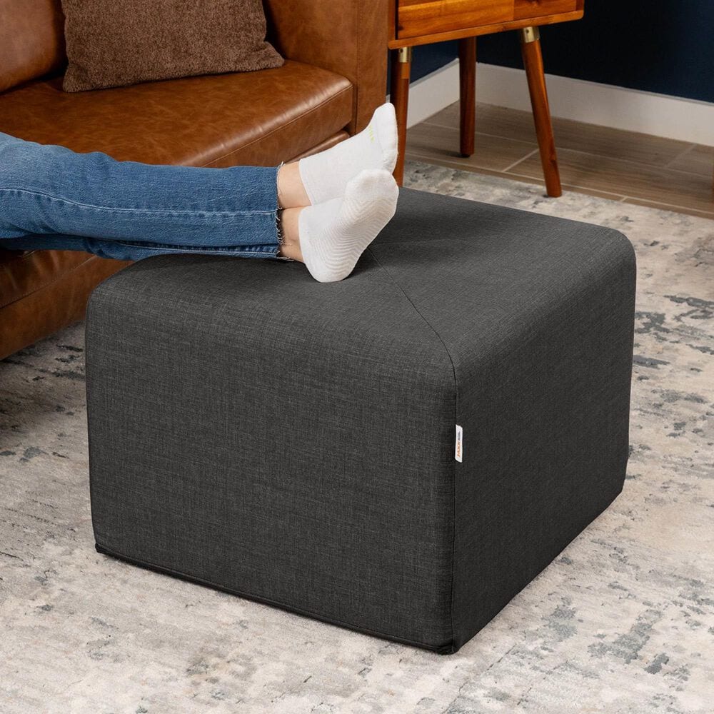 Jaxx Monroe Medium Ottoman in Ebony, , large