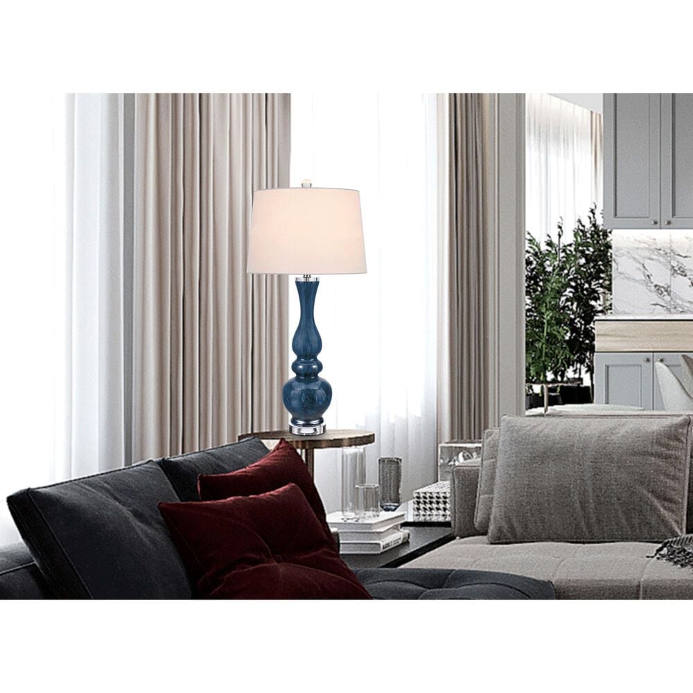 Cal Lighting Paimio Table Lamp in Antique Blue Luster &#40;Set of 2&#41;, , large