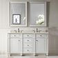 James Martin Vanities Bristol 60" Double Bathroom Vanity in Bright White with 3 cm Eternal Marfil Quartz Top and Rectangular Sinks, , large