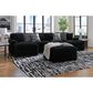 Ashley Midnight-Madness Oversized Accent Ottoman in Onyx, , large