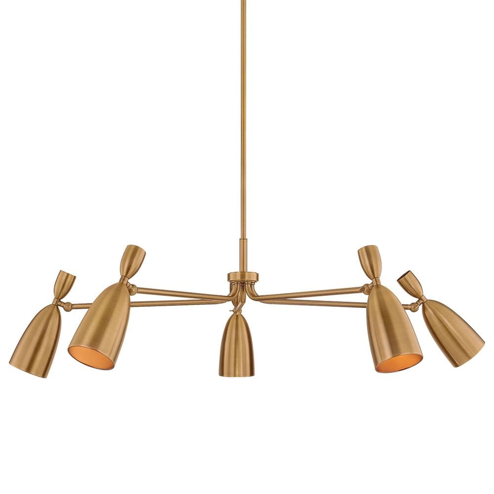 Troy Lighting Spade 5-Light Chandelier in Patina Brass, , large