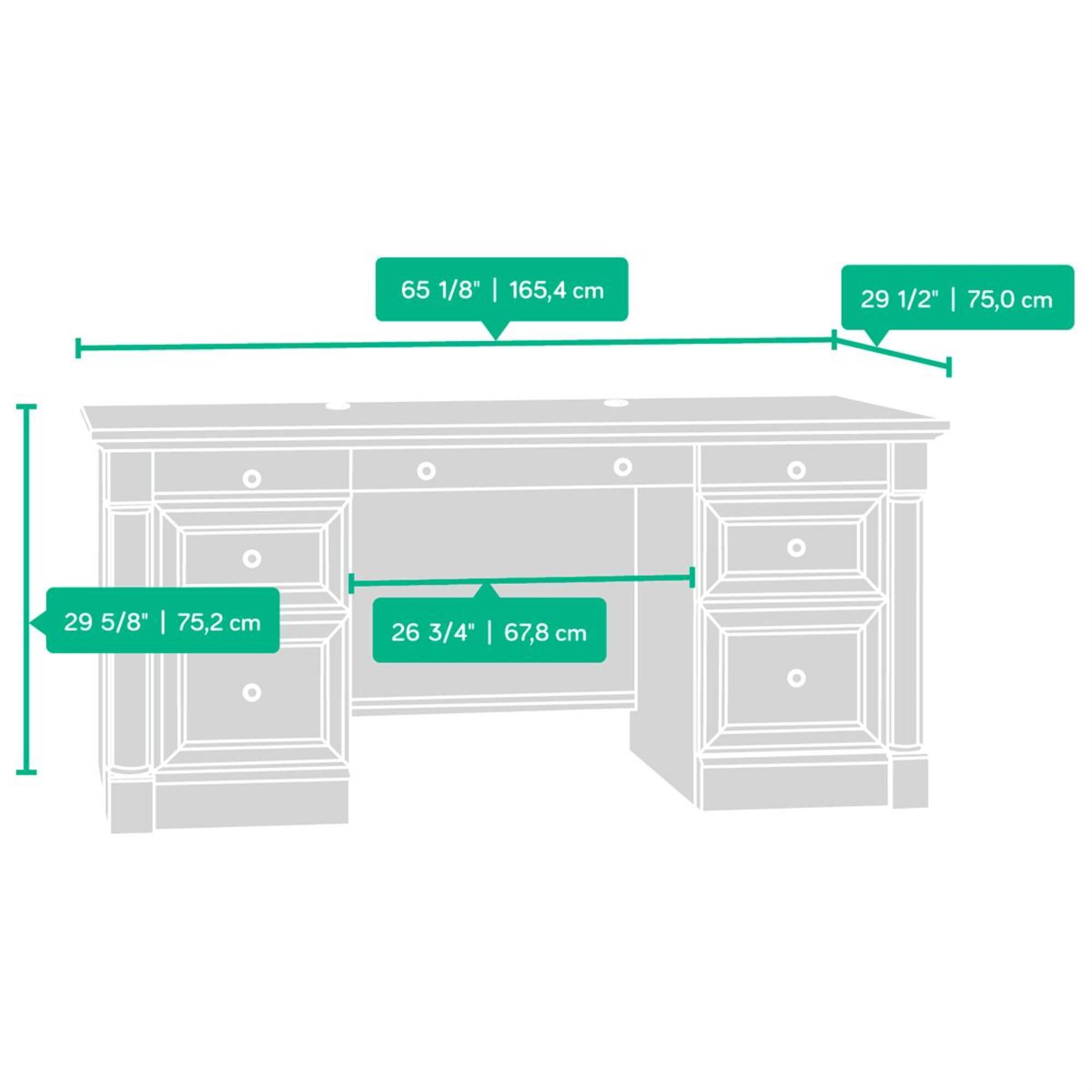 Sauder palladia executive desk top