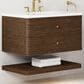 James Martin Allamari 36" Single Bathroom Vanity in Sable with 3 cm White Zeus Silestone Top and Rectangular Sink, , large