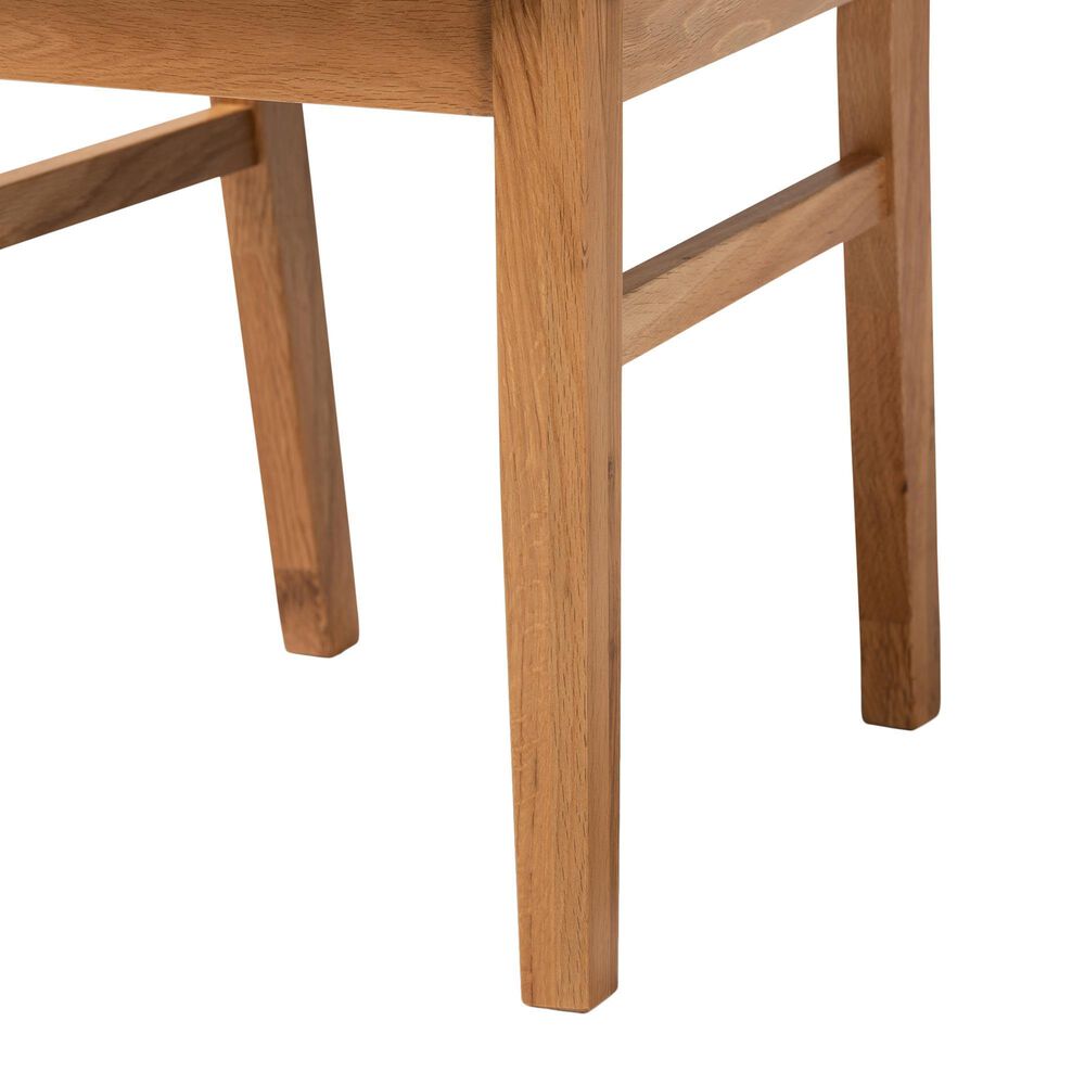 Baxton Studio Idris Side Chair in Oak Brown (Set of 2), , large