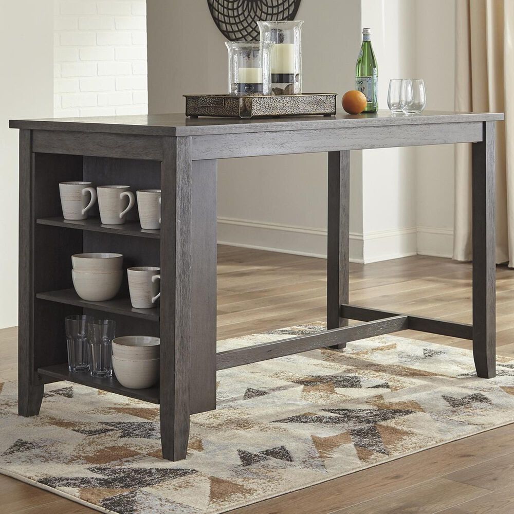 Ashley Caitbrook Counter Height Dining Table in Antiqued Gray Wash, , large
