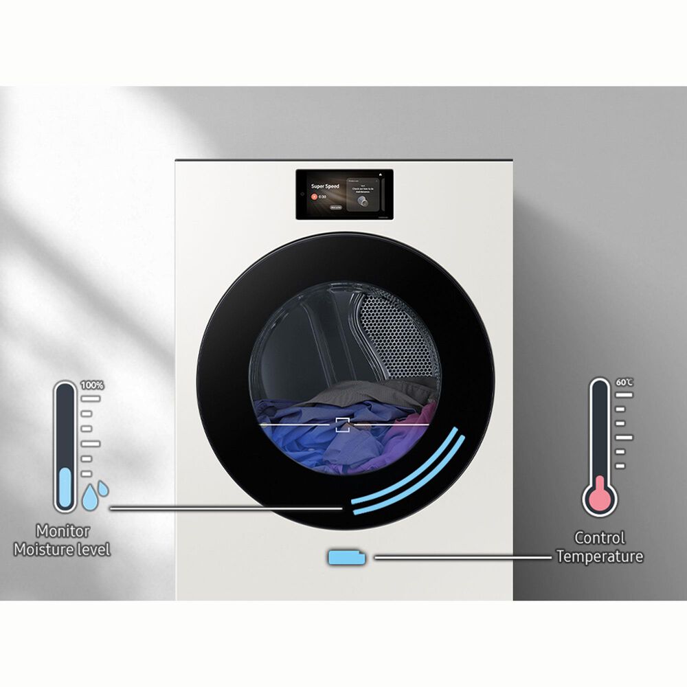 Samsung Bespoke 7.6 Cu. Ft. Ultra Capacity Front Load Gas Dryer with AI Home and AI OptiDry+ in Dark Steel, , large