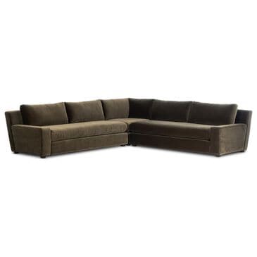 Four Hands Yelena 3-Piece Sectional in Surrey Olive-Aged Sienna, , large