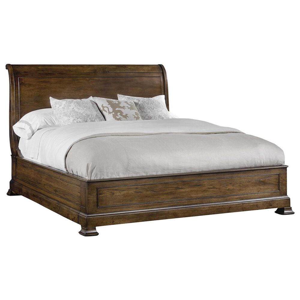 Hooker Furniture Archivist Queen Sleigh Bed in Soft Pecan, , large