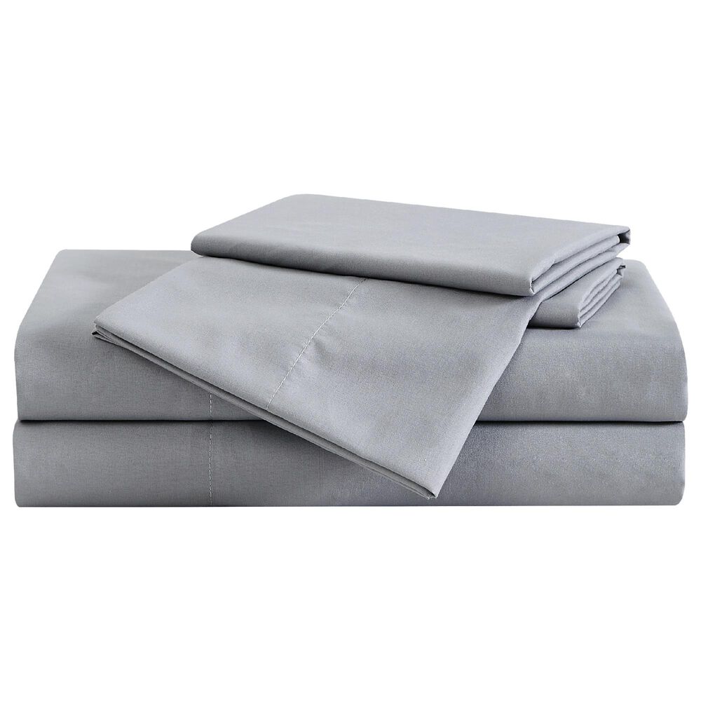 Pem America London Fog Garment Wash 3-Piece Twin Sheet Set in Grey, , large